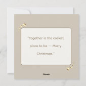 Stille Sneeuw, Zachte Gloed;Minimalistische Elegan Feestdagenkaart (Achterkant)