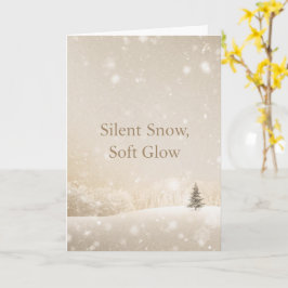 Stille Sneeuw, Zachte Gloed;Minimalistische Elegan Kaart