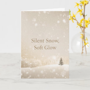 Stille Sneeuw, Zachte Gloed;Minimalistische Elegan Kaart