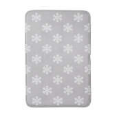 Stille Sneeuwvlokken in Grijs Badmat (Voorkant Verticaal)