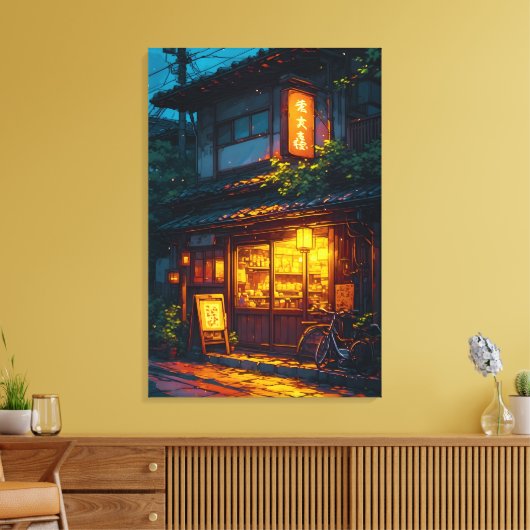 Stille Straathoek Canvas Afdruk (Insitu (Woonkamer))