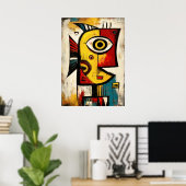 Stille Stroom — Hedendaags Abstract Expressionisme Poster (Thuiskantoor)