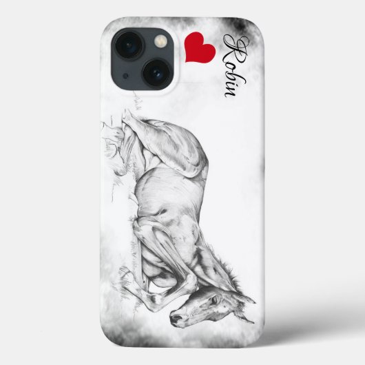 Stille Tijd met Rode Hart Case-Mate iPhone Case (Achterkant)
