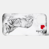 Stille Tijd met Rode Hart Case-Mate iPhone Case (Achterkant (horizontaal))