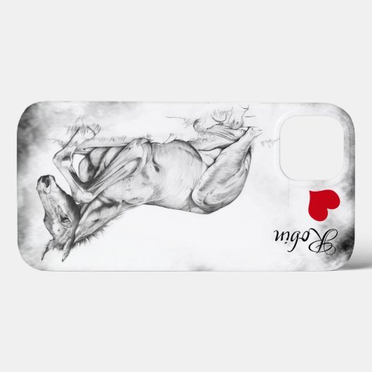 Stille Tijd met Rode Hart Case-Mate iPhone Case (Achterkant (horizontaal))