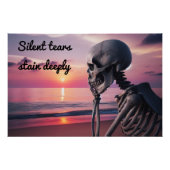 Stille tranen vlekken diep | perfect poster (Voorkant)