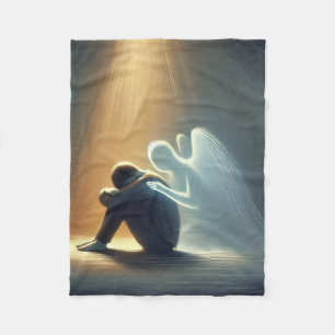 Stille Troost – Engel van Licht Spirituele Genezin Fleece Deken