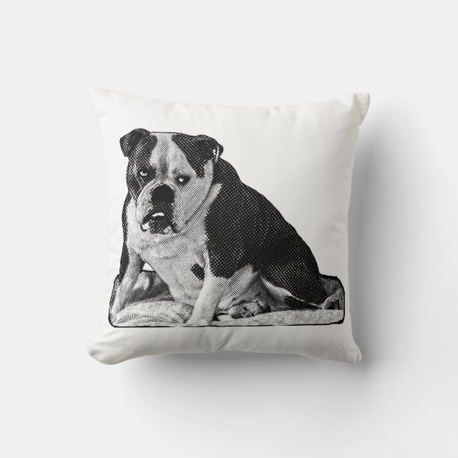 Stille Uur, Bulldog Humeur Kussen (Voorkant)