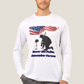 Stille velden van eer wit Tri-Blend shirt (Voorkant volledig)