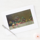 stille verf rechthoekige sticker (Envelop)