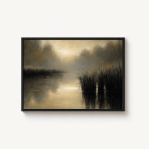 Stille vijver bij dageraad Muur Kunst Poster