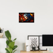 Stille Vlam: Heilige Teresa van Avila Poster (Thuiskantoor)