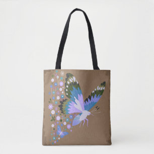 Stille Vlinder Botanische Boodschappentas Tote Bag
