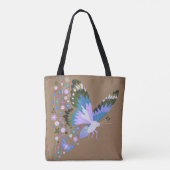 Stille Vlinder Botanische Boodschappentas Tote Bag (Achterkant)