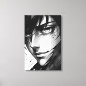 Stille Waarheden - Inkt Portret van Verborgen Emot Canvas Afdruk (Voorkant)