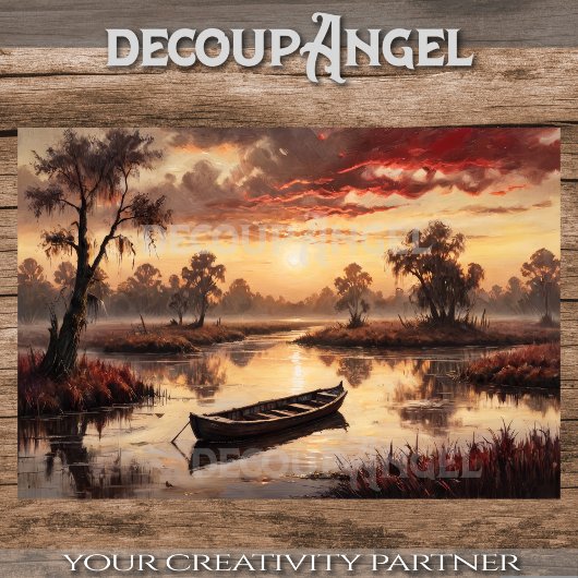 Stille wateren - Decoupage - Tissuepapier