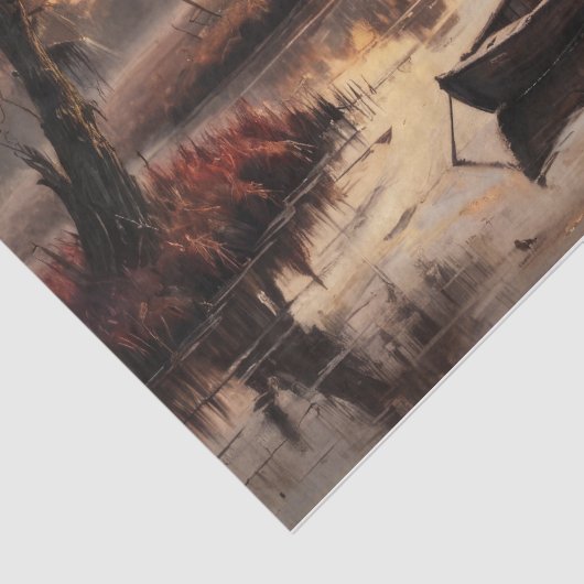 Stille wateren - Decoupage - Tissuepapier (Detail)