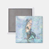 Stille Waters Zeemeermin Moeder en Baby Baby Showe Magneet (Voorkant / Achterkant)