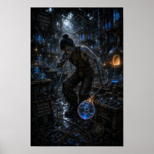 Stille Wede / Glasblazer / Fabriekswerkplaats Poster
