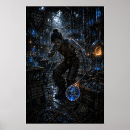 Stille Wede / Glasblazer / Fabriekswerkplaats Poster