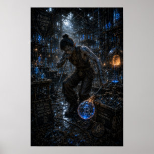 Stille Wede / Glasblazer / Fabriekswerkplaats Poster