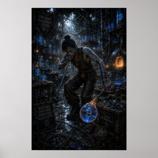 Stille Wede / Glasblazer / Fabriekswerkplaats Poster (Voorkant)