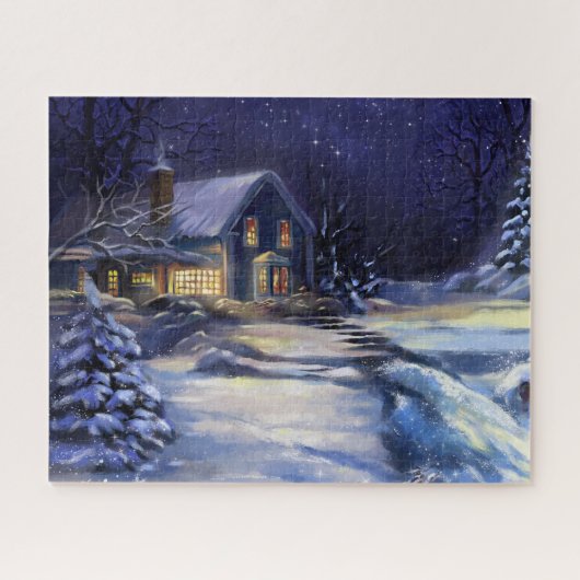 Stille Winter Nacht Puzzel (Horizontaal)
