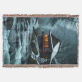 Stille Winter: Stille Tempel aan de Winterrivier Deken (Voorkant)
