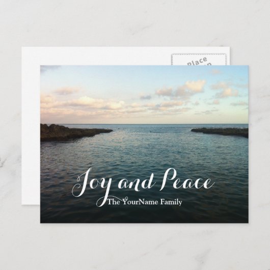 Stille Zee Kerst- en Nieuwjaarskaarten Feestdagenkaart (Voorkant / Achterkant)