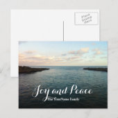Stille Zee Kerstgroet & Vredeswensen Ansichtkaarte Feestdagenkaart (Voorkant / Achterkant)