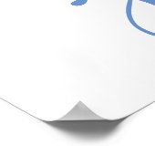 Stille Zone Zwart Blauw Poster (Hoek)