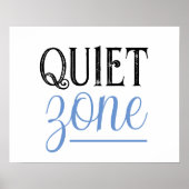 Stille Zone Zwart Blauw Poster (Voorkant)