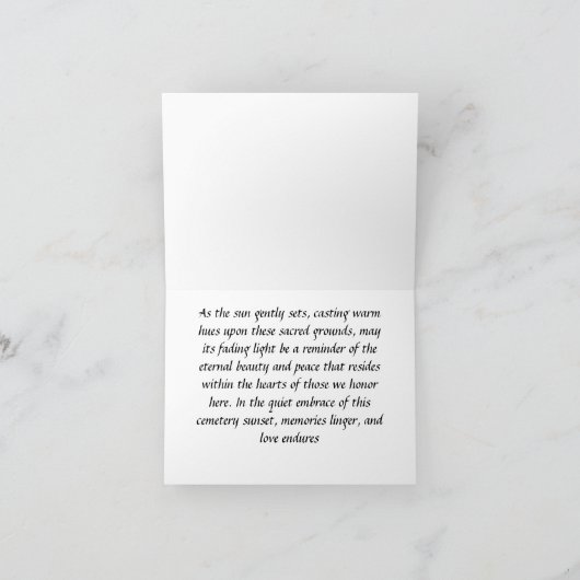 Stille zonsondergang kaart (Binnen)