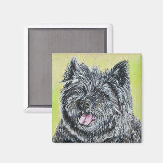 Stiller the Cairn Terrier Painting Magneet (Voorkant / Achterkant)