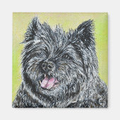 Stiller the Cairn Terrier Painting Magneet (Voorkant)