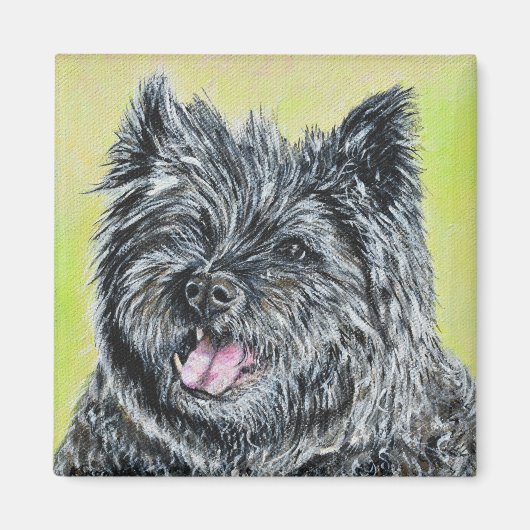 Stiller the Cairn Terrier Painting Magneet (Voorkant)