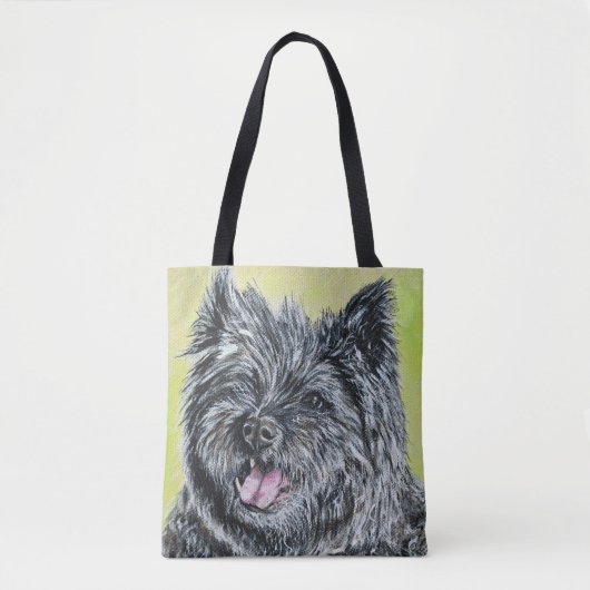 Stiller the Cairn Terrier Painting Tote Bag (Voorkant)