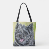 Stiller the Cairn Terrier Painting Tote Bag (Achterkant)