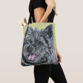 Stiller the Cairn Terrier Painting Tote Bag (Dichtbij)
