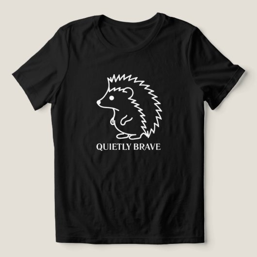 Stilletjes Dappere Egel Tri-Blend Shirt (Design voorkant)