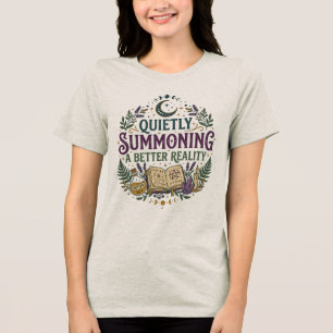 Stilletjes een Betere Realiteit Oproepen Mystiek B Tri-Blend Shirt