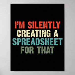 Stilletjes een spreadsheet maken voor dat kantoor poster