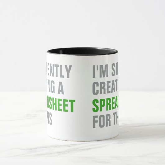 Stilletjes een spreadsheet voor dit maken mok (Midden)