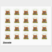 Stilletjes geobsedeerd door vogels vierkante sticker (Vel)