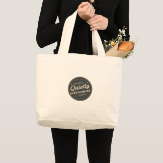 Stilletjes Na-denken over Vintage Typografie Grote Tote Bag