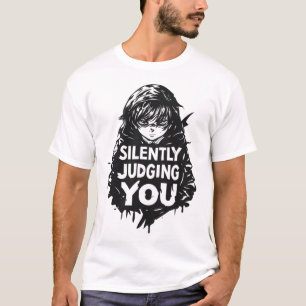 Stilletjes over je oordelende donkere Anime Inkt G T-shirt