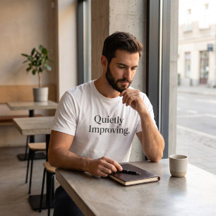 Stilletjes Verbeterende Minimalistische Heren Graf T-shirt