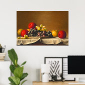 Stilleven, Appels, Druiven, Barton Stone Hays Poster (Thuiskantoor)