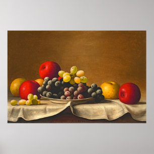 Stilleven, Appels, Druiven, Barton Stone Hays Poster