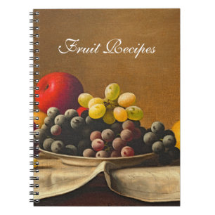 Stilleven, Appels, Druiven, Fruitrecepten Notitieboek